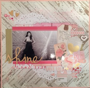 And this layout of Bailey in her grad dress.